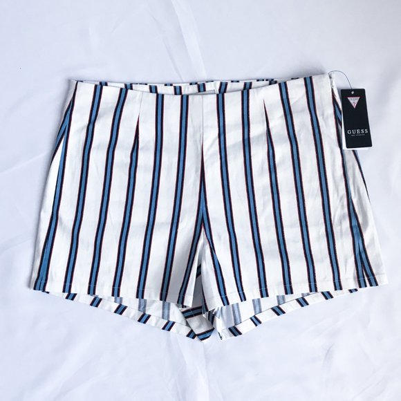 Guess Women's Kairi Metallic Striped Shorts - Picture 1 of 7